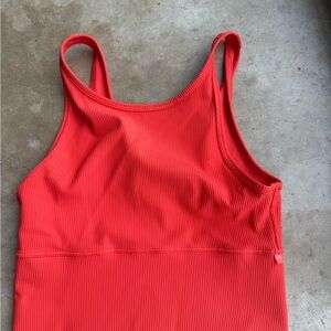 Lululemon size 6 Reversible Red Ribbed Tank Top